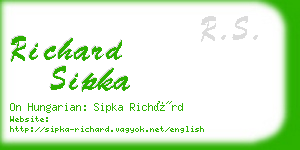 richard sipka business card